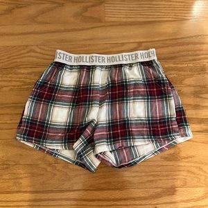plaid Hollister sleep shorts